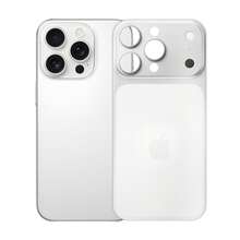 Compatible With IPhone 16 Pro Max/15 Pro/14 Pro, Ultra-Thin Matte PC Back Film Instantly Transforms To 17 Pro/17 Pro Max - White - View 2