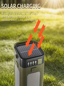 Multifunctional Foldable Solar Camping Lantern Flashlight, Waterproof Portable Tent Light Suitable For Camping And Hiking, 4-Level Battery Display With Handle, Rechargeable Emergency Light - Solar Camping Lights - View 12