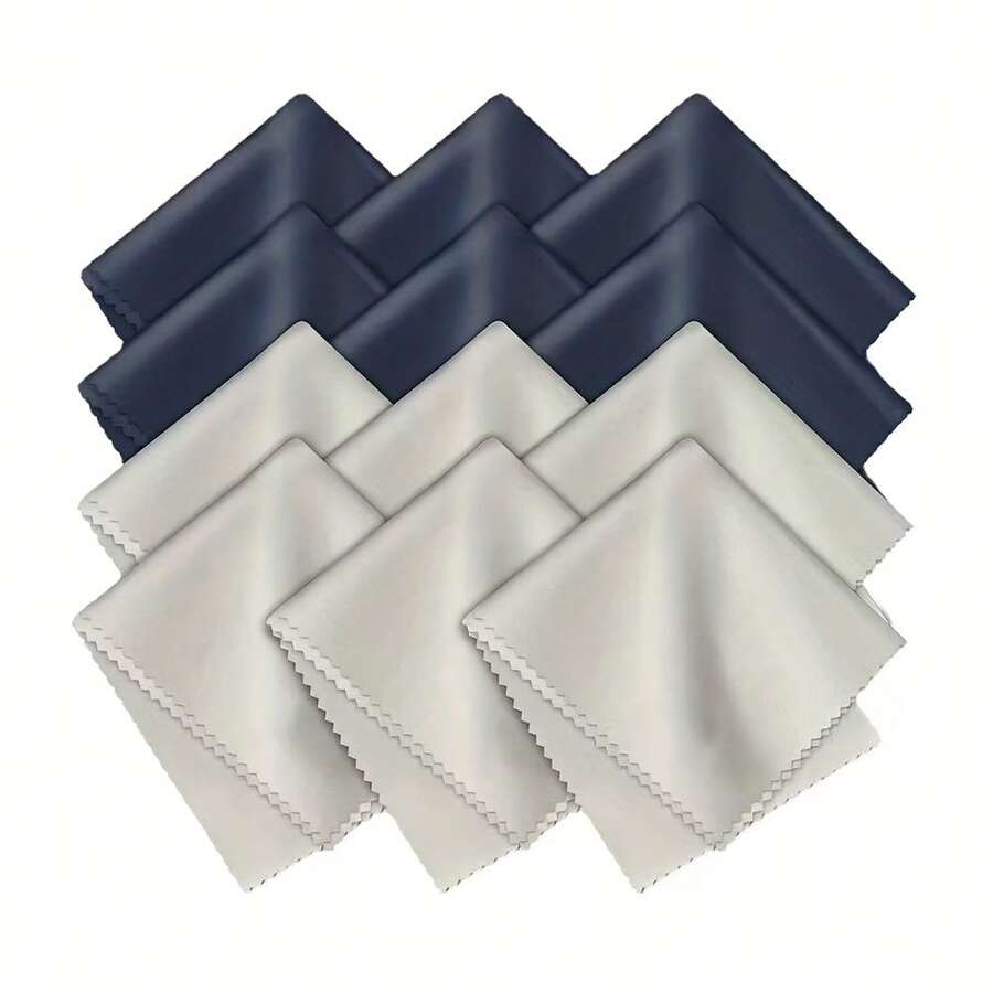 6 High-Quality Microfiber Cleaning Cloths - Perfect For Professional Eyeglass Cleaning And Electronic Device Maintenance.Suitable For Lenses, Screens, Monitors, Camera Lenses, And Car Detailing.Reusable, Soft, And Streak-Free Cleaning Cloth - 6 cái - Xem 1