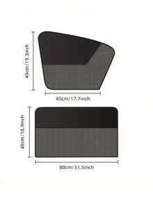 2/4pcs Magnetic Car Window Sunshade - 1 Second Installation Mesh Curtain Fit For Side Windows - With UV Protection And Heat Insulation, Also Breathable - Suitable For Sedan, SUV And Truck - A - View 4