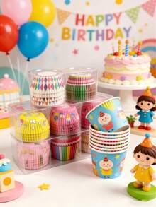 High-Quality Non-Stick Cupcake Liners, Home Baking Paper Cups, Individual Wrapped Muffin Cups In Random Colors (Various Styles May Not Be Fully Displayed In The Image) - View 7
