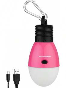 Rechargeable Camping Light,Portable Tent,3 Lighting Modes, Hanging Tent Light Bulbs With Clip Hook Hiking, Fishing, Backpacking, Emergency And More-Pink - Pink - View 7