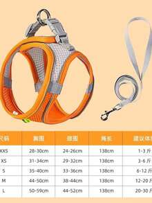 1pc Pet Supplies Vest Style Pet Chest Harness Reflective Breathable Cat Dog Leash - Multicolor - View 9