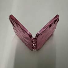 A Double-Sided Folding Mirror With Electroplating, High-Definition Mirror Surface Without Distortion, Compact And Mini, Can Be Placed In A Pocket Or Bag For Touch-Ups Anytime, Also A Great Gift Choice, Two Colors Meet The Needs Of Best Friends - 高級紫色折疊鏡[1個] - 查看 5