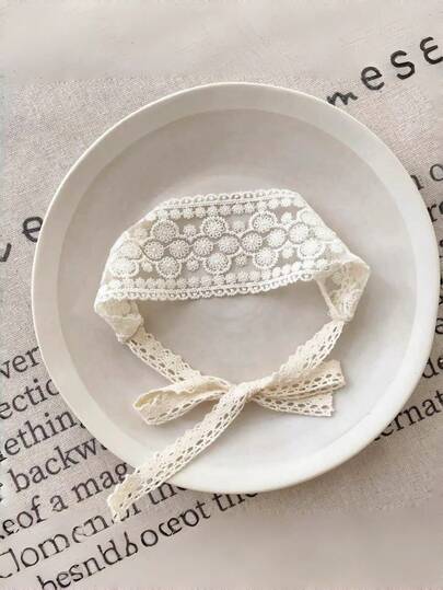 Baby Girls' Lace Hair Accessories, Infant Headband, Toddler Sweet Princess Floral Hairband, Flower Hair Clips