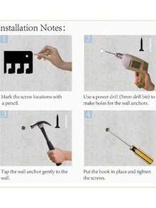 1pc Metal All-In-One Medal Display Rack, Multi-Function Wall Mounted Hanging Medal Hook & Key Holder - Multicolor - View 4