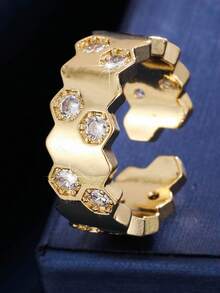 1 chiếc nhẫn hở độc đáo, thời trang, cá tính, sang trọng, thanh lịch, đa năng dành cho nữ, thích hợp làm quà tặng và đeo hàng ngày. - Vòng mở - Xem 5