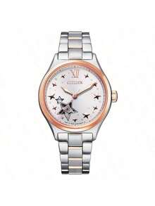Đồng hồ CITIZEN Classic Mechanical Series 100 mét chống nước, tự động, dây đeo bằng thép không gỉ, đồng hồ Nhật Bản và Hàn Quốc, mặt số trắng, 34mm, dành cho nữ, PC1009-78B - trắng - Xem 9