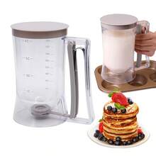 1pc Handheld Batter Dispenser With Measurement Scale, Pancake, Muffin, Cake Batter Funnel Cup, Commercial & Home Baking Filling Tool, Plastic Material Easy To Clean, Baking Tool Anti-Drip, Batter Dispenser, Donut Batter Cup, Waffle Iron Tool, Kitchen Filling Funnel Measuring Bottle - View 12