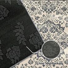 1 件复古奢华风格米色和深灰色花卉图案地毯。采用天鹅绒面料，重约 850 克，厚度约 0.6 厘米。地毯耐磨、防滑、易于清洁。多种尺寸可选。适用于厨房/客厅/餐厅/卧室/阳台/浴室/书房，是家居装饰的理想之选。 - A - 查看 10