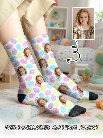 1 Đôi tất ống lửng in hình mặt trước theo chủ đề Giáng sinh dành cho trẻ em, tất đôi cho bé trai và bé gái, in ảnh cá nhân hóa, tất đôi ngộ nghĩnh, thoải mái và thoáng khí, thiết kế hoạt hình sáng tạo, quà tặng hoàn hảo cho ngày lễ, sinh nhật, ngày Valentine, tất nhiều màu sắc, ngộ nghĩnh, độc đáo, theo phong cách anime.