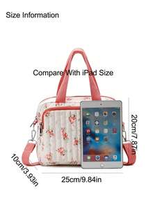 1pc INS Style Embroidered Mommy Bag, Small Handheld & Shoulder Strap Maternity Bag - Multicolor - View 5