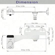 Ultra-Thin Self-Cleaning Cold Water Spray Bidet Toilet Attachment, With Dual Nozzle Design For Female & Rear Cleansing, Best Christmas Gift, White/Silver - A - View 7