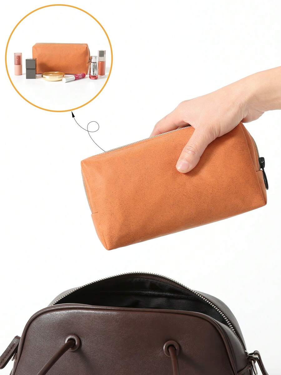 1件装妈妈化妆包、婴儿尿布包、婴儿喂养手提包、收纳袋、婴儿用品手提包、女士背包