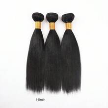 3 bó tóc thẳng mượt tự nhiên, tóc nối nguyên chất chưa qua xử lý, tóc Remy nguyên chất, tóc thẳng màu đen tự nhiên. - Natural Black - Xem 14
