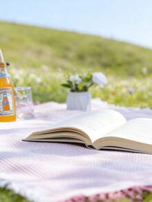 防水柔软法兰绒格子野餐垫，适合户外露营，粉紫色野餐毯，便携轻巧可折叠耐用多用途垫，适用于旅行、沙滩、公园草坪，适合度假、夏季、春季野餐、徒步旅行、探险等场合。 - 多款 - 查看 6