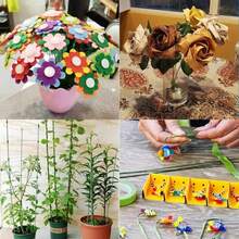FELE Uds. Vástagos de alambre Floral verde claro calibre 22/20 para hacer flores artificiales, alambre de florista, alambre de flores para manualidades 6VVB - Calibre 18, 50 piezas - Ver 5