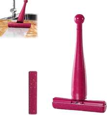 Genérico Norbbshop Mopa de Esponja Portátil con Sistema de Exprimido Manual, Mini Mopa Plegable de Escritorio, Mopa Portátil de Limpieza en Seco y Húmedo con Exprimido Manual, para Limpieza de Cocina, Auto, Baño y Vidrios (Mopa + 1 Cabezal de Repuesto) - Cabezal de repuesto para fregona + 3 - Ver 8