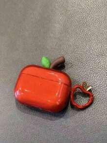 Apple Graphic Semi-Transparent Cute 3D Apple Protective Case Suitable For AirPods Pro 3/Pro 2/3rd Gen Bluetooth Earphones, 2nd Gen Apple 4 Earphone Case - Red - View 2