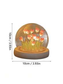 DIY Tulip Night Light - Romantic Floral Design, Suitable For Valentine's Day Gift/Desktop Decor/Home Decor/Bedroom Decor/Romantic Atmosphere/Birthday Gift, A Romantic Fairy Lamp! - Multicolor - View 9
