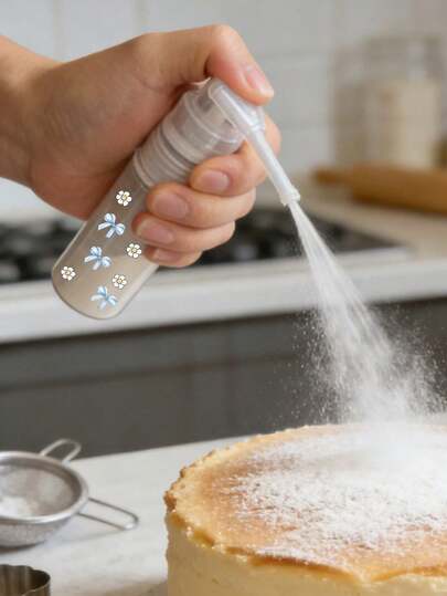 1pc Refillable Powder Spray Bottle With Bow And Heart Pattern,Rocker Nozzle Powder Powder Quantitative Spray Bottle,Long Nose Spray Bottle,Transparent Refillable Glitter Duster Spray Bottle,Watermelon Frost Spray Powder Bottle,Clear Plastic Long Nozzle Cake Decorating Tool,Multifunctional Dispensing Bottles, Easy To Carry,Travel-Sized Bottles, Gift For Baking Enthusiasts And Travel Enthusiasts