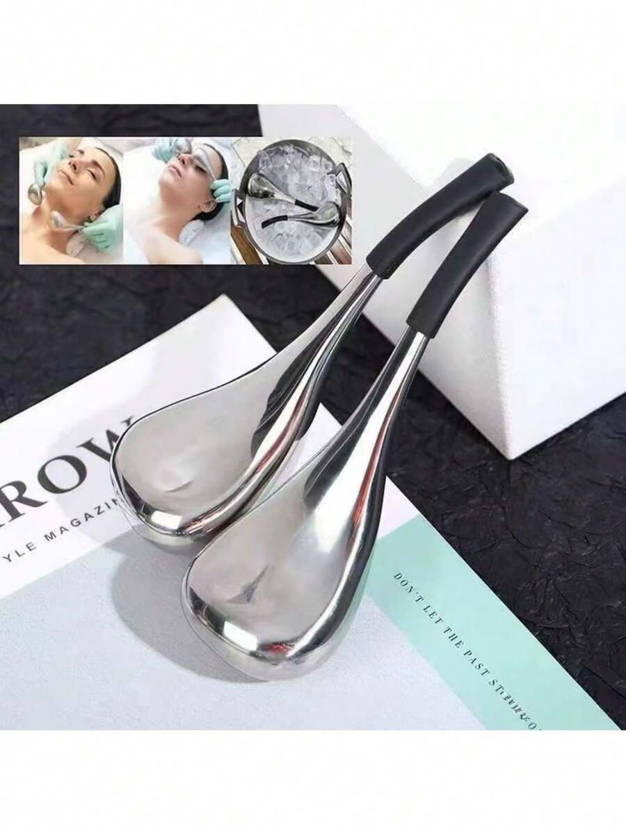 Thìa đá massage mặt, dụng cụ massage chườm đá chuyên dụng cho mặt và mắt, làm dịu da và giảm sưng tấy, làm mờ quầng thâm và bọng mắt, se khít lỗ chân lông, làm săn chắc da, thìa massage trị liệu lạnh chất lượng salon, chất liệu mềm mại, dụng cụ làm đẹp thiết yếu. - Nhiều màu - Xem 1