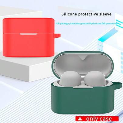 2026 New WF-1000XM6 Bluetooth Earphone Case, Solid Color Silicone Protective Cover, Soft Charging Case