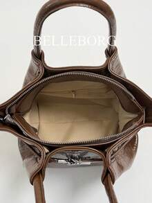 Túi xách thời trang nhỏ gọn, thanh lịch, tối giản, đa năng kèm mặt dây chuyền dành cho nữ. - Cà phê - Xem 11