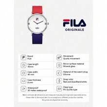 FILA 原装正品手表，硅胶表带，红/蓝/黑/白四色可选，矿物水晶表镜，石英机芯，30米防水 - 均碼 - 查看 2