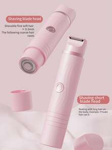 2-In-1 Women's Electric Trimmer - Dual Head Design, Portable Multi Purpose Electric Hair Removal Device, Full Body Hair Removal, Women's Shaver, USB Rechargeable Lithium Battery, Party Gift, Christmas Gift, Mother's Day Gift - Multicolor - View 10
