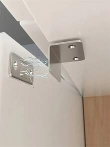 16pcs Ultra-Thin Magnetic Locks With Adhesive Sealing, Suitable For Closing Kitchen Cabinets And Wardrobe Doors, Includes 2 Magnetic Strips + 2 Stickers + 8 Screws + 4 Strong Adhesive Pads - A - View 9