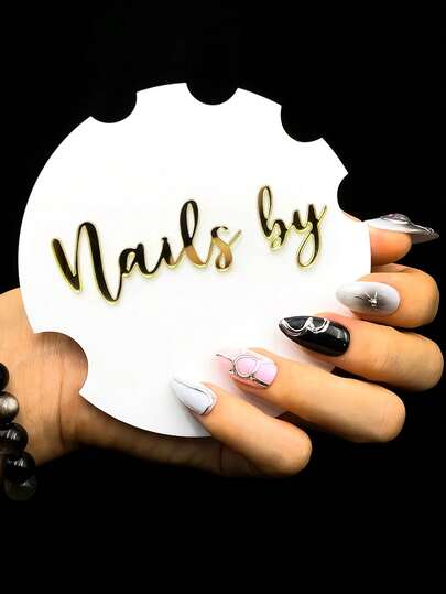 1 pezzo Supporto espositore rotondo in acrilico per smalti per unghie, decorazione per salone di arte di unghie, regalo ideale per appassionati di unghie, accessori per fotografia di unghie, forniture per salone di manicure