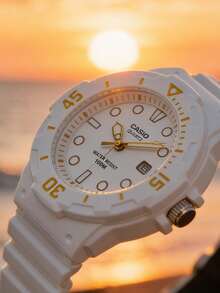Casio Unisex Quartz Watch With Rubber Strap, Suitable For Daily Wear, Macaron LRW-200H-7E2 - White - View 5