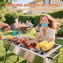 Powerful Portable Turbine Fan Blower, USB/Type-C, 2pcs 3000mAh Lithium Batteries, Strong Airflow Multi-Speed Adjustment, Suitable For Dusting (Car/Computer), Snow Removal, Leaf Blowing, Cooling, Barbecue, Powerful Adjustable Dust Blower For Gaps, Strong Violent Fan, Cooling Fan, High-Power Blower, Efficient Airflow, Essential For Home & Camping - Multifunctional Turbo Fan - View 11