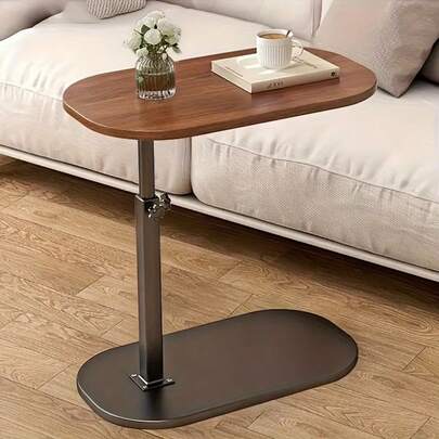 Adjustable Height Side Table, Classic & Fashionable Design, Easy Assembly, Suitable For Any Occasion - Can Be Placed Next To Sofa, Bedside Or Used As Coffee Table, Suitable For Indoor, Outdoor And Camping Use. Color Options: Walnut/Black