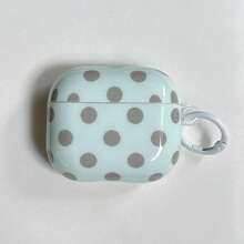 Minimalist Polka Dot Earphone Case, Protective Cover With Pendant, Compatible With Apple 1/2/3/4/Pro/Pro2/Pro3, Acrylic Anti-Drop Earphone Protective Case - Green - View 13