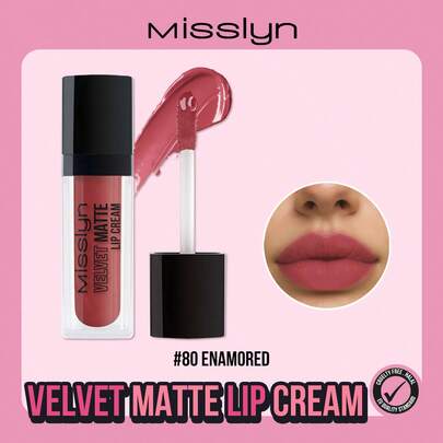 Misslyn Velvet Matte Lip Gloss, Lightweight & Long-Lasting, High Color Payoff, Smooth & Velvety Texture, High Saturation Matte Shades, Effectively Combats Dryness, Y2K Makeup, Suitable For Parties, Beach, Travel, Vacation, Camping, Outdoor Activities, Rose Fashionista New Year Makeup, Best Travel Holiday Color For Role-Playing, Campus Charm Atmosphere, Spring Festival, Valentine's Day Gift