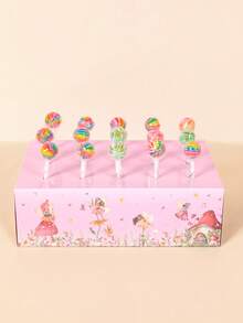 1个花仙子图案棒棒糖展示架，花仙子派对蛋糕棒棒糖展示架，15孔可重复使用糖果收纳盒，糖果吧，生日派对礼品包装用品，婚礼礼品包装装饰盒，婴儿派对纸质棒棒糖架，花仙子派对回礼盒，花仙子生日派对装饰，生日派对用品，生日礼物，派对礼品 - 小花仙 - 查看 6