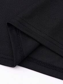 Branded T-Shirt With Personalized Number 24, Creative Lettering, Front And Back Print, Comfortable Fabric, Everyday Short-Sleeved Design, Exclusive Men's T-Shirt For Basketball Fans. - 黑色 - 查看 4