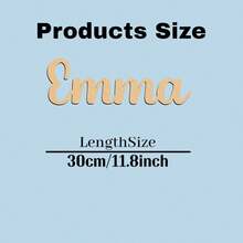 1pc Customized Wooden Name Plate, 30cm, Personalized Room Decor, Wooden Material, Horizontal, No Feather, Customized Design, Indoor/Outdoor/Garden/Yard/Company Party Waterproof Wooden Name Sign, Wedding Gift, Bridal Shower, Party Decoration, Traditional Style, Wall Mounted - Multicolor - View 36