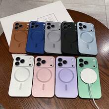深藍金屬漆無線充電手機殼，相容於 Apple 17 Pro Max、17e、17、16、16e、15、14、13、12、11 Pro Max、Plus 機型。相容於 S25 Ultra、S26 Ultra、A07、A26、A36、A37、A57、A56、A55、A16、A17、A27、S25 FE、S24、S23、S22、S21 及其他機型，鏡頭保護膜，防摔，柔軟 TPU 材質，時尚手機殼，Apple 17 Pro Max 手機殼，Apple 16 手機殼 - 深藍色 - 查看 7
