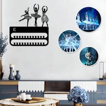 1pc Metal Medal Display Rack, Wall Decor Storage Holder For Ballet, Gymnastics, Ballroom Dance Awards, Weather-Resistant For Indoor/Outdoor Display - Black - View 5
