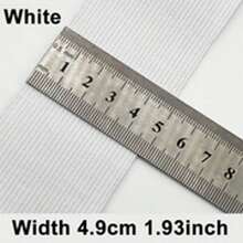 1卷黑白相间的松紧带，宽度0.8/1.2/1.5/2英寸，厚度0.05英寸，适用于缝制腰带、裤子、服装、DIY工艺品，高弹性且经久耐用。 - 五彩繽紛 - 查看 11