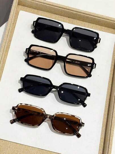 4pcs Plastic Leopard Multicolor Oval Full Frame Ins Style Popular Design Women Fashion Glasses For Daily Life Back-To-School Essentials Weekend Outfit Appointment Outfits Going Out Outfit Fashion Accessories Suitable For All Face Shapes