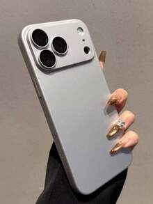 Luxury Soft Matte Stand Holder Phone Case Compatible With IPhone 17 Pro Max 17 Pro 16 Pro Max 16 Pro 15 Pro Max 15 Pro 14 Pro Max 14 Pro 13 12 Pro Max 16 15 14 Plus 13 12 11 With 360 Rotation Bracket Glass Lens Protective Back Cover - Silver - View 5