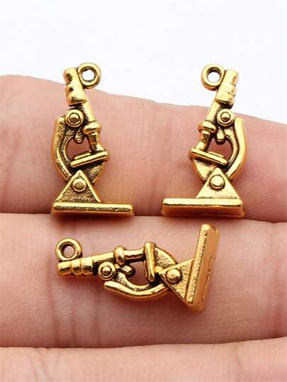 10 chiếc mặt dây chuyền hình kính hiển vi 21x11mm dùng để làm trang sức DIY, vòng cổ, móc khóa, dây điện thoại, vòng tay, phụ kiện làm đồ thủ công mỹ nghệ.