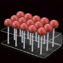 15/20 Holes Transparent Acrylic Lollipop Display Stand With Lollipop Sticks, Candy Decor For Birthday, Wedding, Party - Clear - View 5