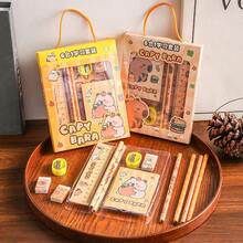 Bộ văn phòng phẩm học tập 6 trong 1 hình hoạt hình dễ thương Calpirella, hộp quà hình túi xách, đồ dùng học tập tiểu học, quà tặng sinh nhật/lễ hội cho trẻ em, bộ văn phòng phẩm 6 món di động. - Bộ quà tặng văn phòng phẩm cho mùa tựu trường - Xem 7