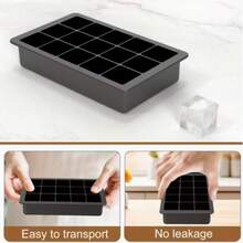 1/2 khay làm đá viên silicon 15 ngăn có nắp đậy, dụng cụ làm đá - Nhiều màu - Xem 3