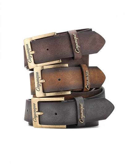 1条新款PU皮皮带，男女通用，休闲复古简约优雅，适合日常佩戴或作为礼物